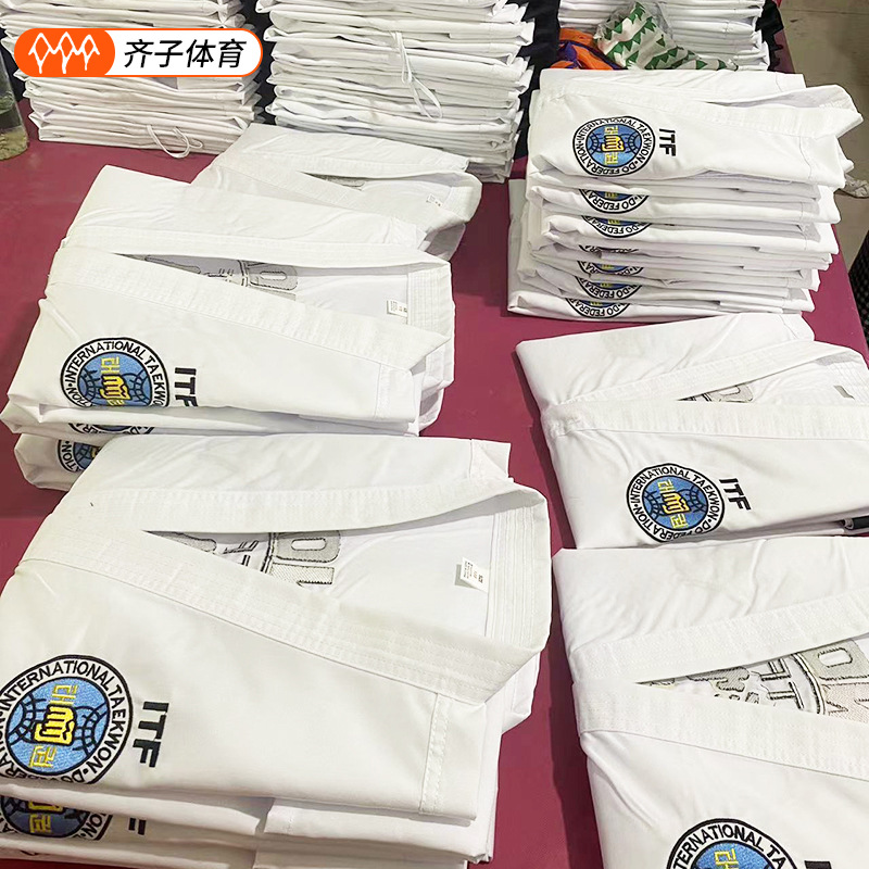ITF taekwondo clothing wholesale regular master accept custom embroidery printing