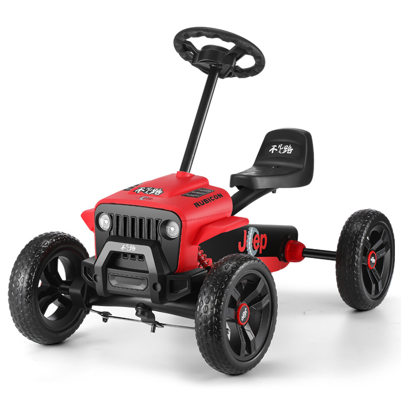 Children's Off-Road Kart Four-Wheel Bicycle for Boys and Girls, Baby Kidsren Can Sit on Fitness Toy Pedal Bicycle