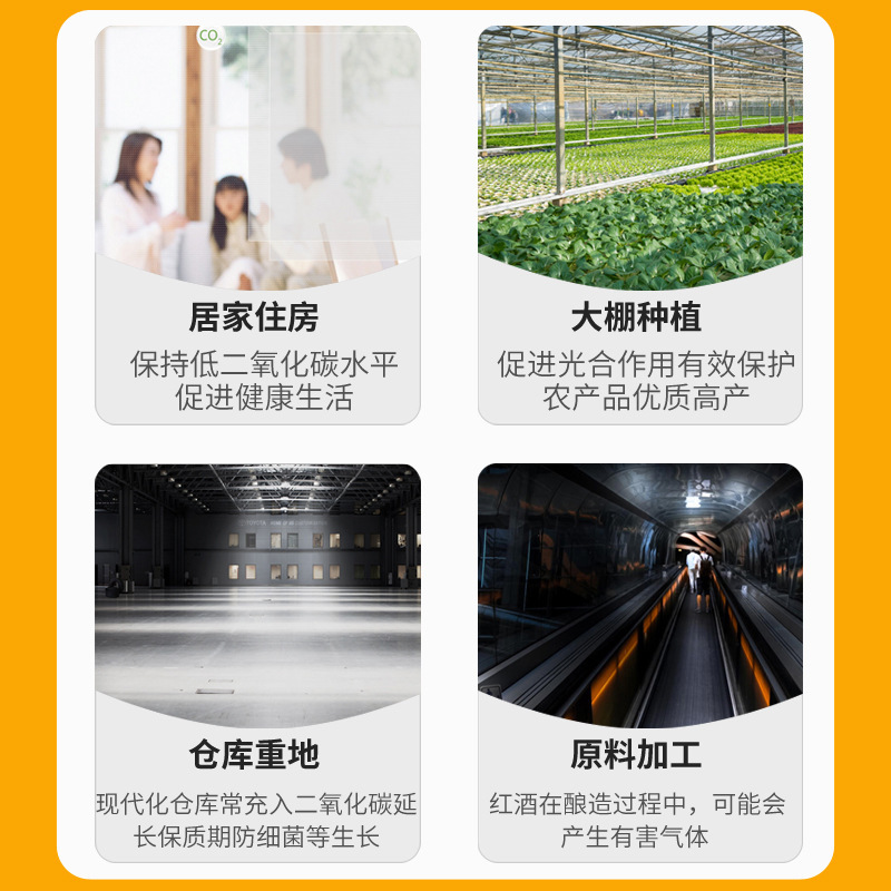 Portable carbon dioxide air quality detector temperature humidity PM2.5 formaldehyde TVOC six-in-one detection