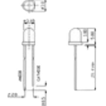Factory Direct Sales F8*8 Green Hair Green Led Lamp Bead Tombstone Shape 8mm*8 Green Hair Green Light Emitting Diode Plug-In