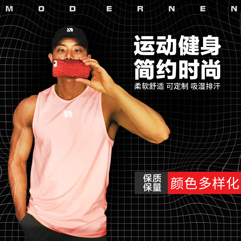 Muscle Fitness Brother Summer Men's Sports Top Casual Running Training Top Mesh Quick-drying Sleeveless Fitness Vest