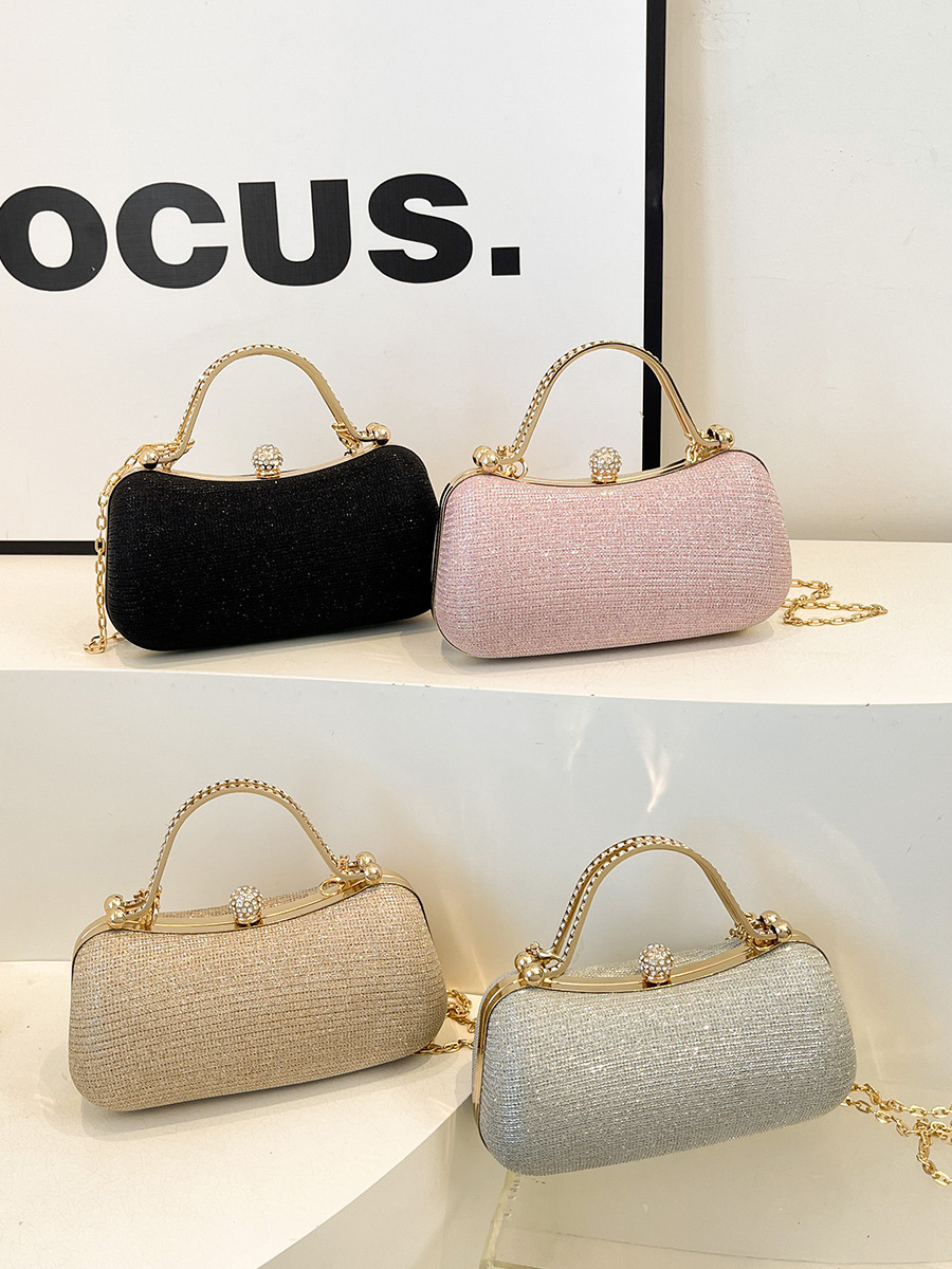 Handbag Women's 2025 New Fashion Evening Bag Elegant Socialite Small Fragrance Bag High-End Chain Shoulder Bag