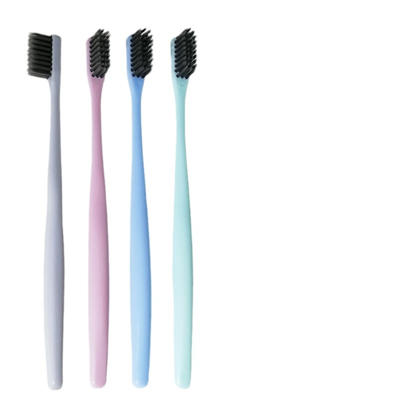 Homestay guest room disposable soft bristle toothbrush exquisite simple two-sided needle fresh teeth two-color toiletries wholesale