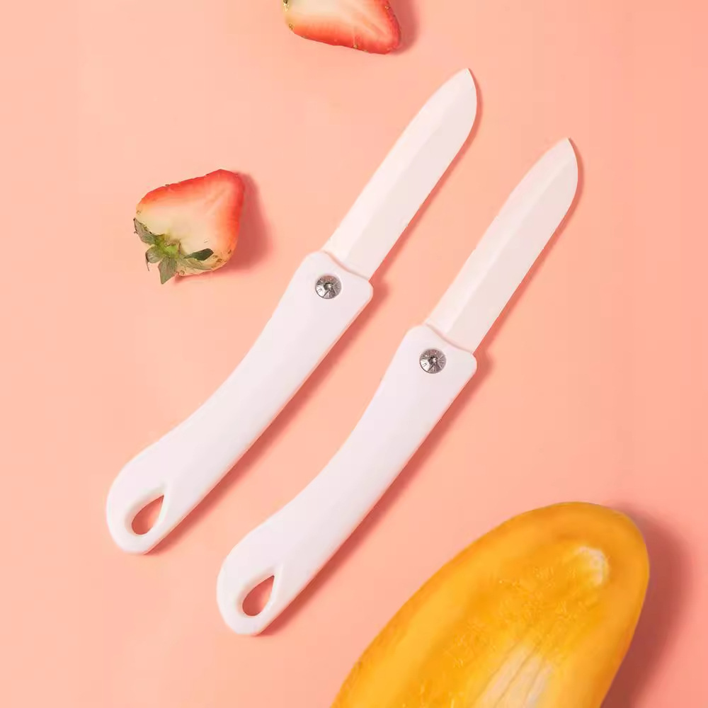 Japanese-style ceramic fruit knife melon knife fruit knife foldable ceramic knife peeler creative portable knife