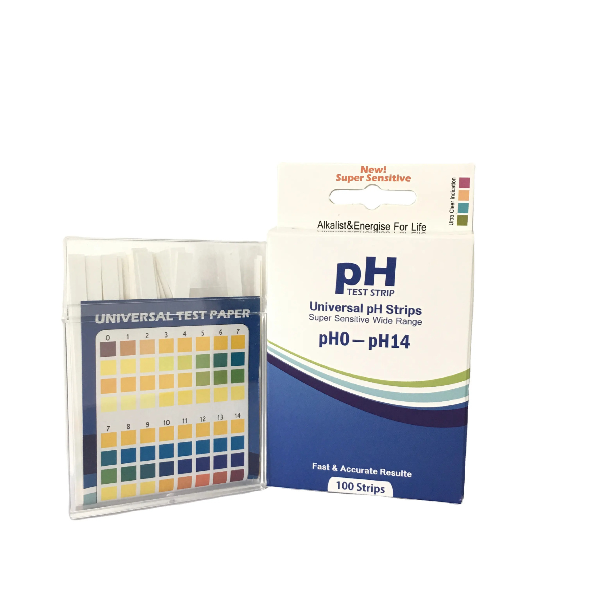 Cross-border e-commerce PH test paper acrylic boxed hardcover acid-base test paper 0-14ph test paper 100