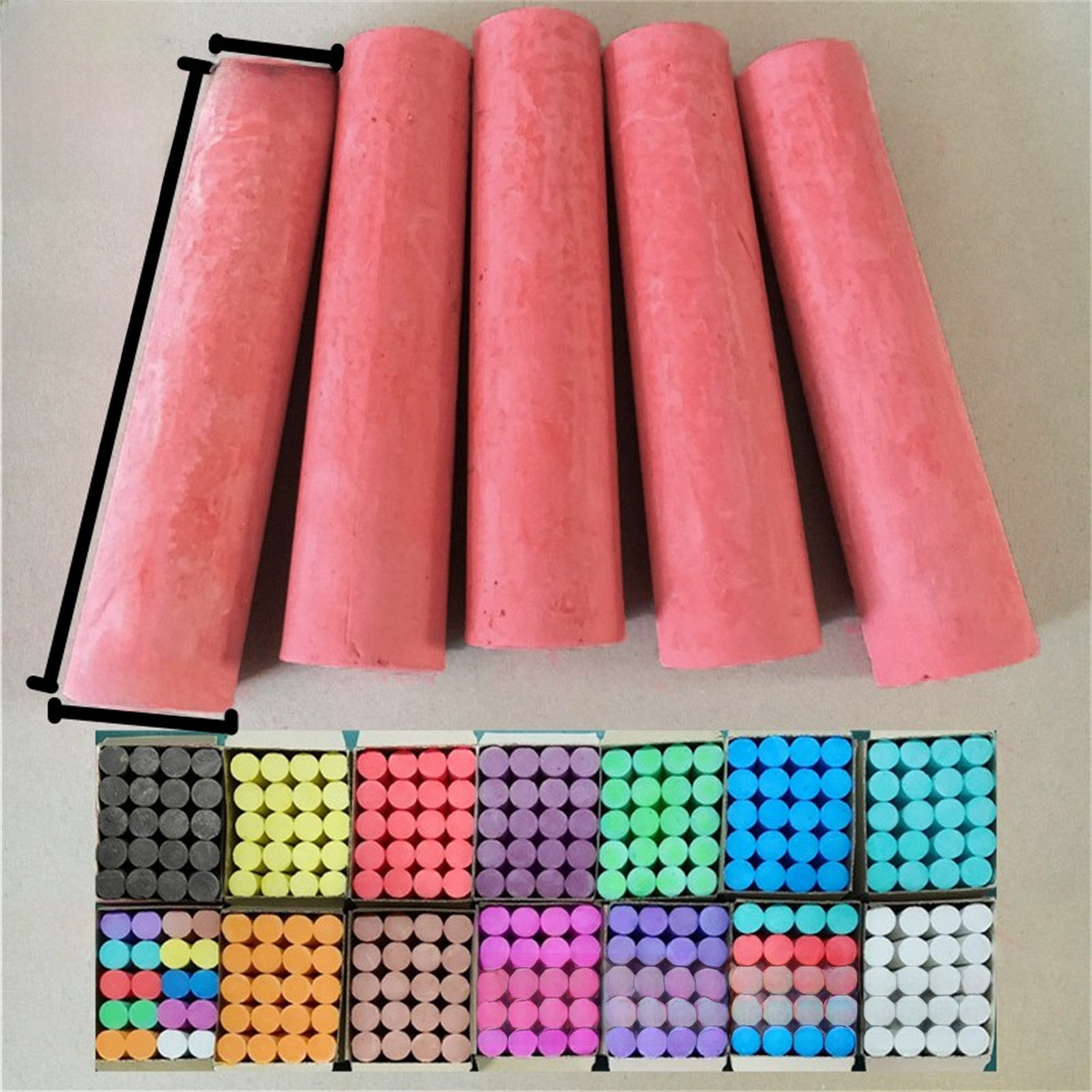 1-piece Large thick chalk color white bold woodworking steel pipe ship label outdoor graffiti chalk