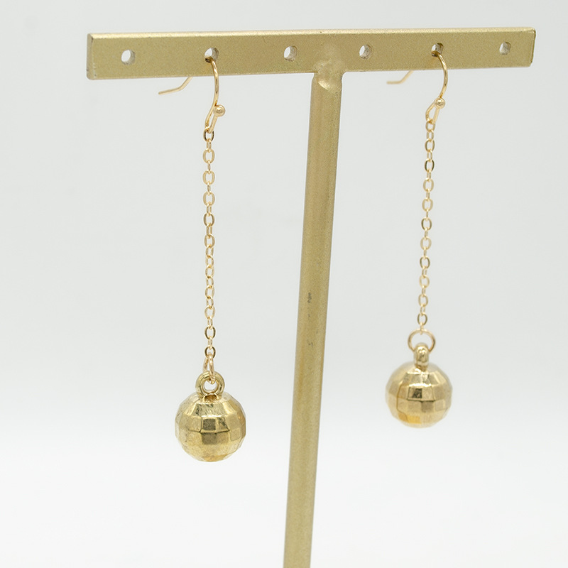 Fashion New Earrings Alloy Metal Textured Disco Ball Earrings Women Personalized Earrings