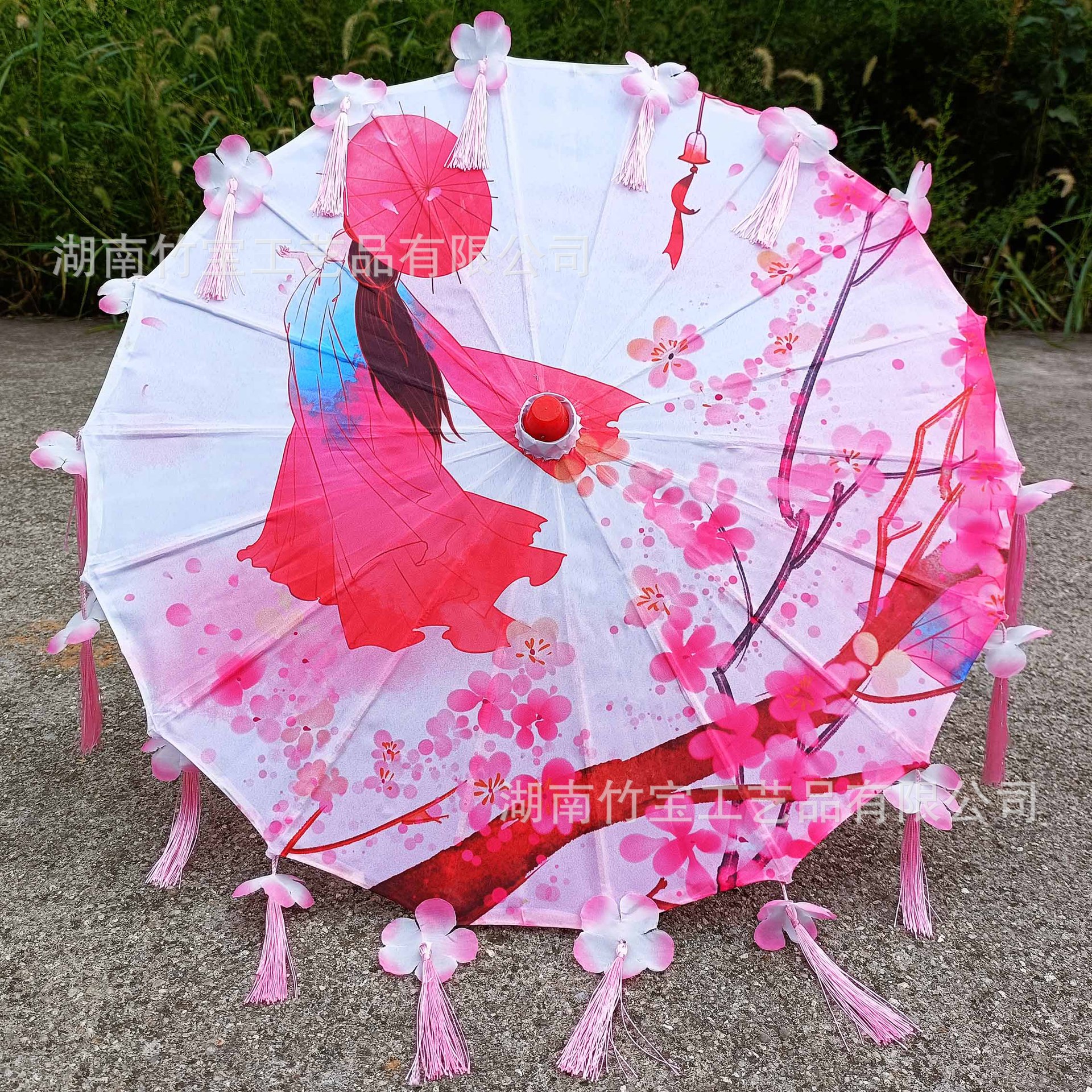 1-60 Small Size Toddler Kidsren's Cute Antique Petal Printed Silk Umbrella Diameter 56cm Street Stall Craft Umbrella