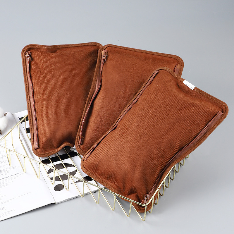 Non-National Standard In-Stock Cross-Border Zipper Bottom Bag Rechargeable Hot Water Bottle Detachable No. 3 Zipper Hand Warmer Eu Standard