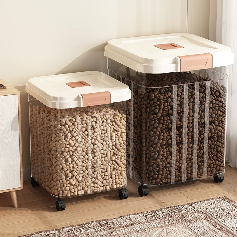 Бочка для корма для собак 30кг Большая ёмкость для хранения корма для собак и кошек Утолщённая герметичная бочка для домашних животных 20кг