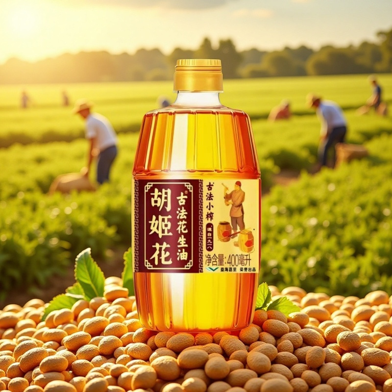 Масло арахисовое Arowana, древний метод, мелкопрессованное, 400 мл, первое качество, домашнее, для салатов, полный ящик