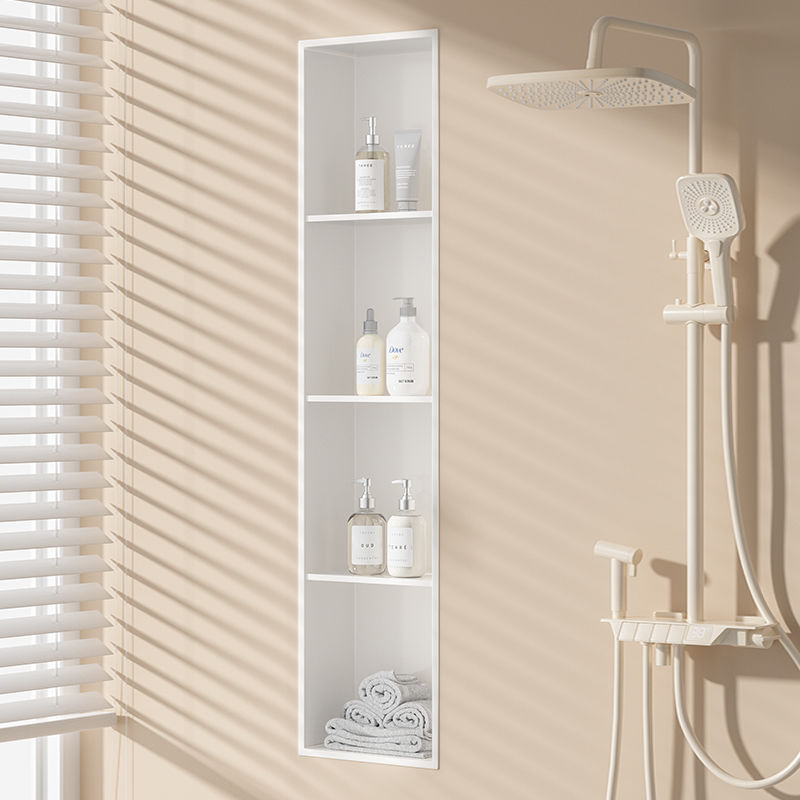 Stainless Steel Niche Cabinet Partition Metal Tv Background Wall Display Embedded Bathroom Bath Storage Rack Niche