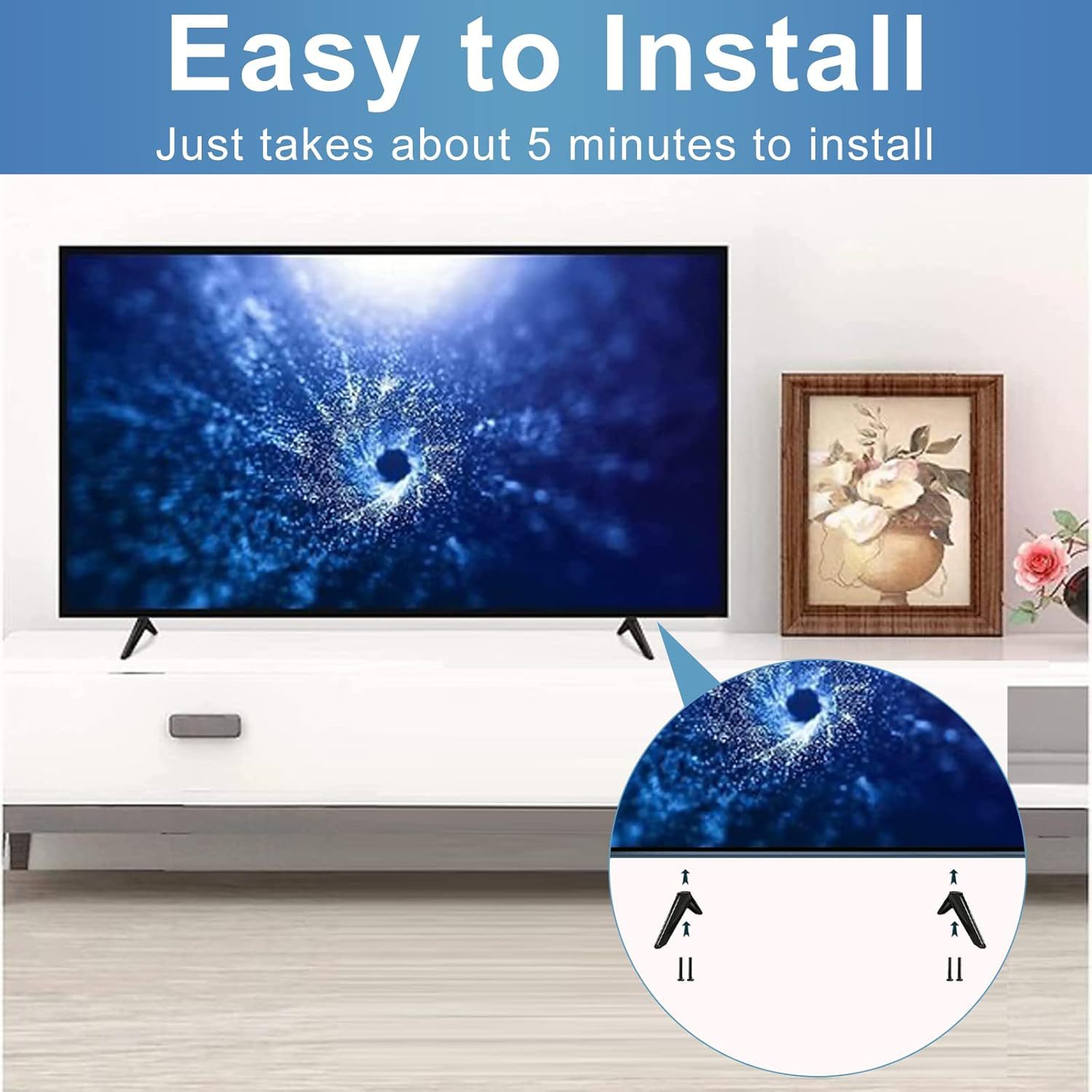 Tv Legs for Roku Tv, Replacement 32inch-65inch Tv Legs