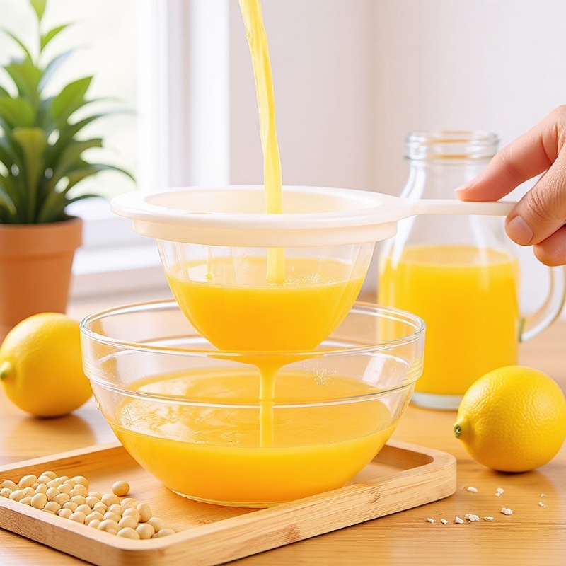 Household Kitchen Soy Milk Filter Residue Juice Filter Sieve Ultra-Fine Colander Handheld Filter Artifact