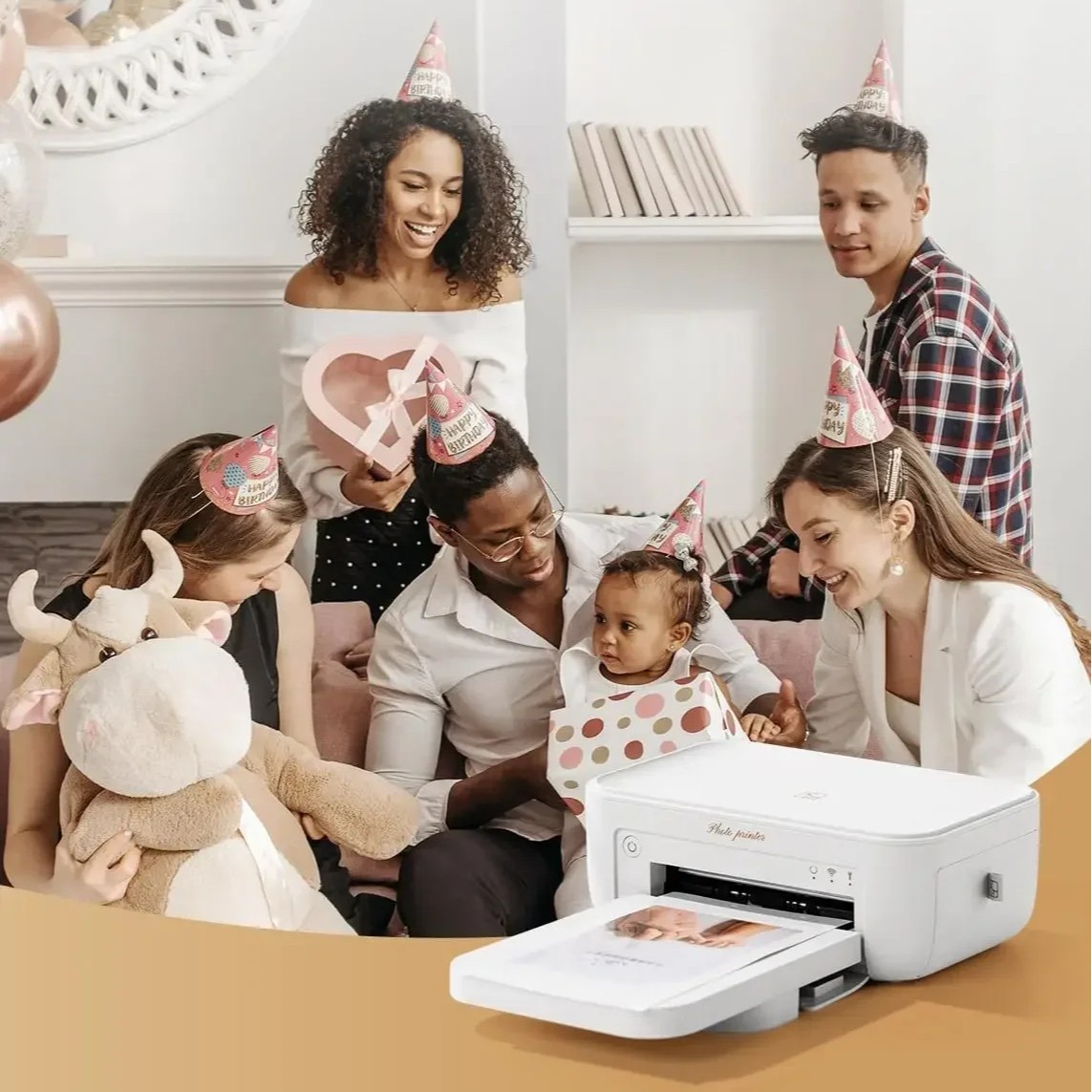 Cross-Border English Version of Hanyin 4X6In Photo Printer Cp4100 Home Small Mobile Phone Photo Printer