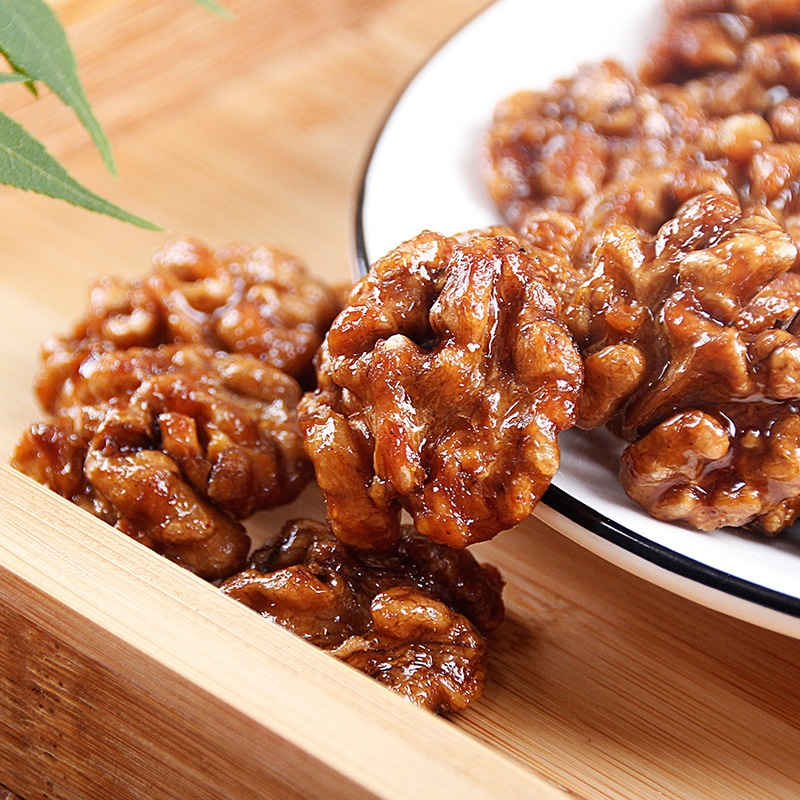Amber Honey Cooked Walnut Kernels 500g Walnut Nut Kernels Drama Popular Snacks Xinjiang Amber Walnut Kernels