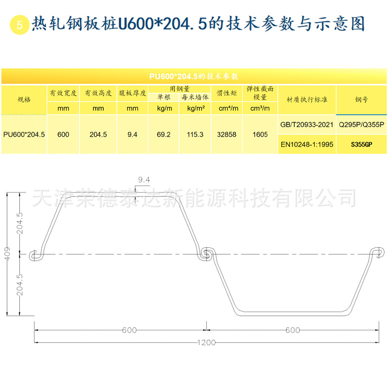 Steel Sheet Pile U-Shaped Steel Sheet Pile Z-Shaped Steel Sheet Pile Hot-Rolled Steel Sheet Pile Cold-Bent Thin-Walled Steel Sheet Pile Earth Support Customization