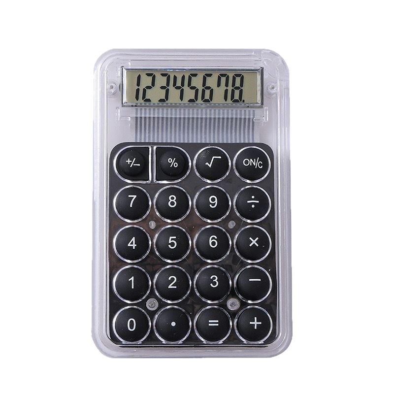 Casual School Student Cute Transparent Computer Calculator Office Accounting Essential Ultra-Thin Ins Mute
