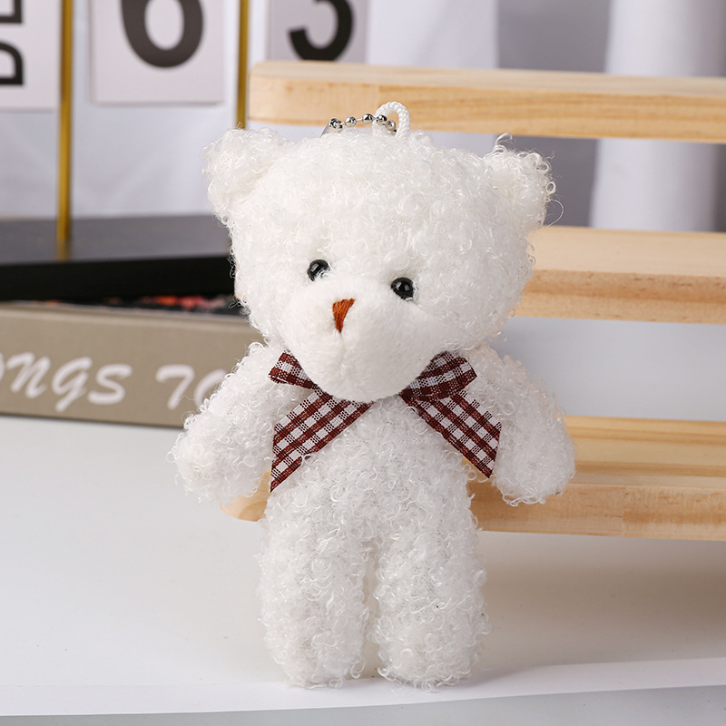 New Cute Bear Plush Toy with Bow Tie Teddy Bear Children's Doll Birthday Gift Wholesale