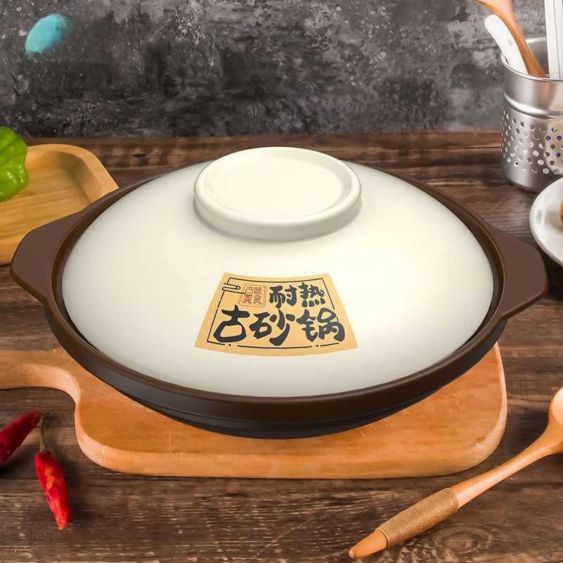 Household Casserole Gas Stove High Temperature Resistant Soup Stew Pot Clay Rice Porridge Ceramic Pot New Style