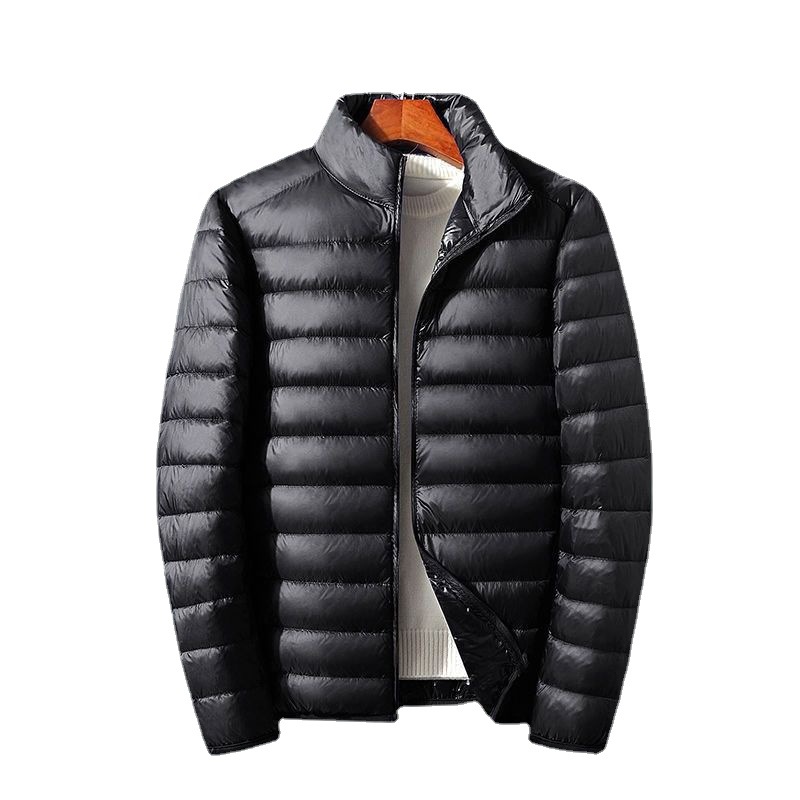 Winter Autumn and Winter Down Jacket Men's Short Lightweight Business Fashionable Trendy Hooded Thickened White Duck Down Jacket for Men