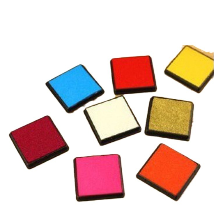 Creative color inkpad 4x 4cm small inkpad 15 color teacher Inkpad