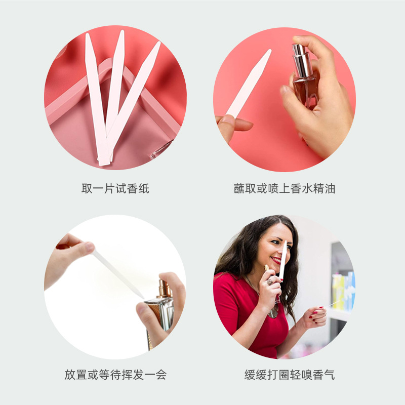 Processing and Customizing Perfume Fragrance Test Paper, Perfume Bottle Shape Test Paper, Scent Paper, Scent Identification Paper, Essential Oil Test Paper