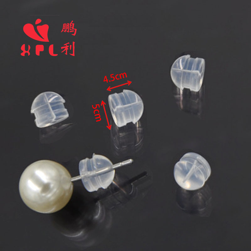 Ear jewelry accessories special simple transparent silicone ear plug DIY ear studs hamburger Ear Force factory direct sales