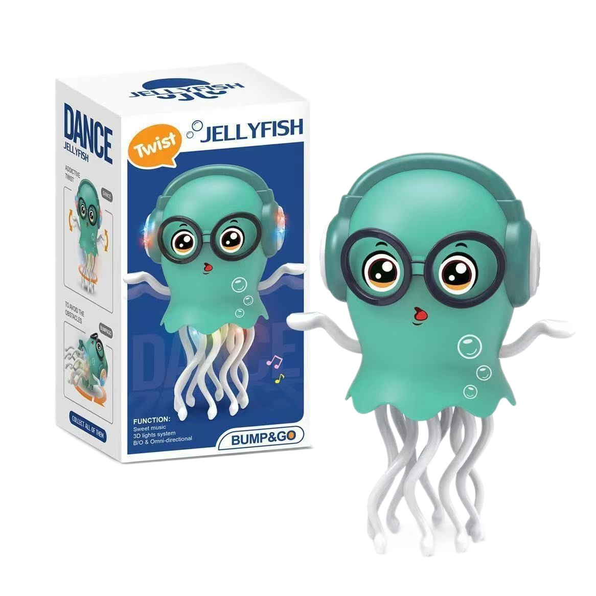 Cross-Border Dancing Jellyfish, Fully Automatic Octopus, Magical Octopus, Light and Music Sensor, Automatic Obstacle Avoidance, Creative Toy