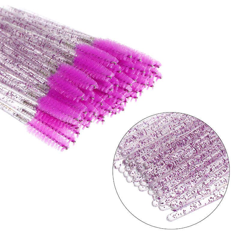 Disposable Crystal Rod Eyelash Brush Nylon Hair Makeup Brush Grafting Eyelash Eyelash Roll Eyebrow Comb Makeup Brush Lip Gloss Stick