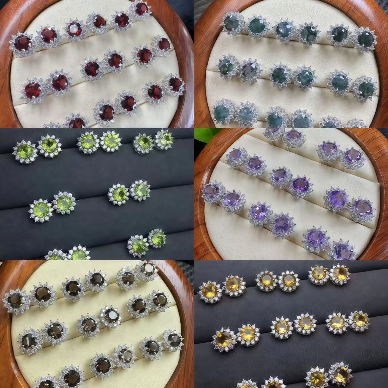 Натуральные градуированные оливково-зеленые серьги, серебро S925, элегантный нишевый дизайн для женщин