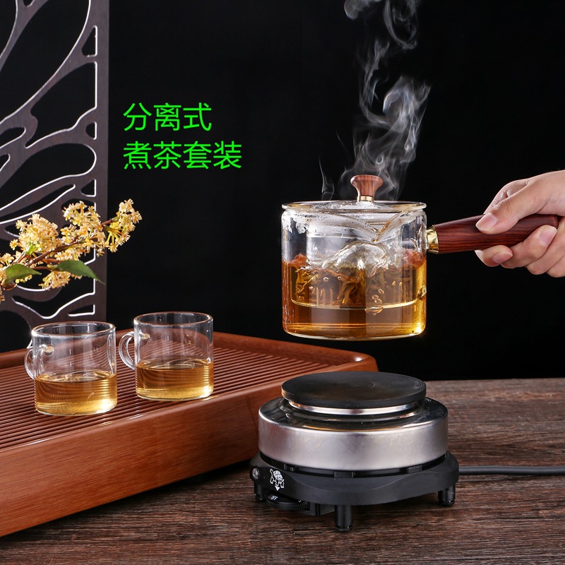 Electric stove 500W multi-function electric tea stove glass teapot mini tea cooker household insulation heating electric stove manufacturer