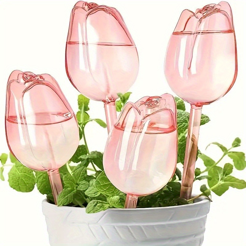 Plastic Tulip Flower Watering Upland Flower Cultivation Water Seepage Drip Irrigation Household Green Plant Potted Plant Automatic Flower Watering Upland Gardening Tools