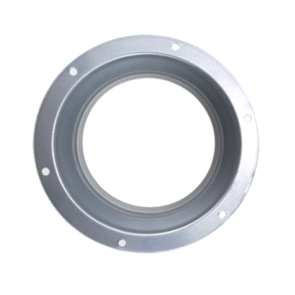 Fresh air metal straight flange tuyere electrostatic spraying straight circular conversion interface fan connection factory production