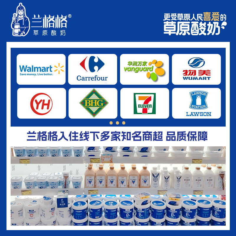 Langege Snow Original Montmartre Suri Yogurt 1Kgx3 Barrel Cheese Flavor Fresh Milk Live Bacteria Fermented Milk Wholesale