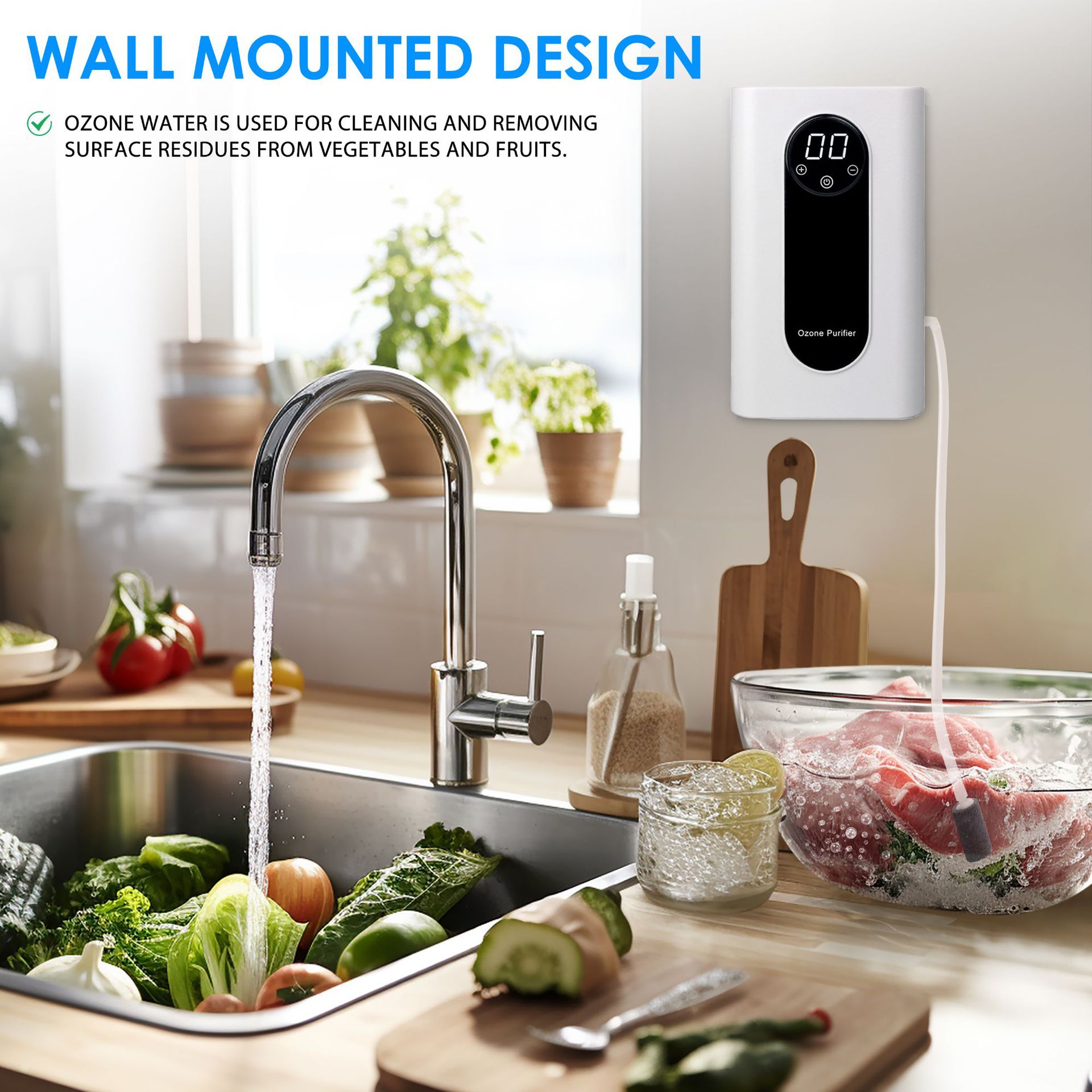 Ozone Generator with Timer Household Ingredients Meat Purifier Fruit and Vegetable Disinfection Machine