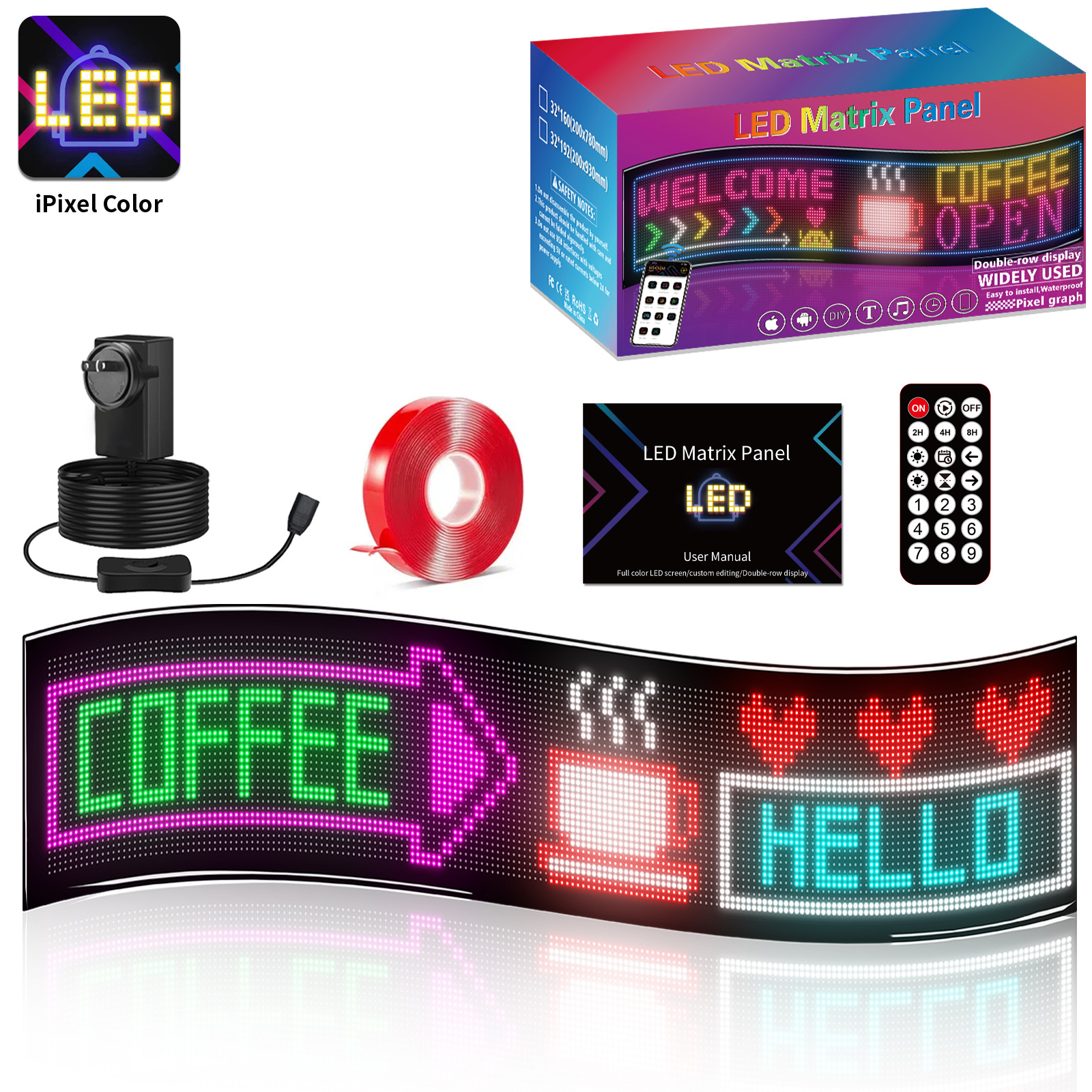 Led Flexible Screen Soft Screen Full Color Led Display Advertising with Screen Door Smart Car Sticker Good Caiyang Manufacturer