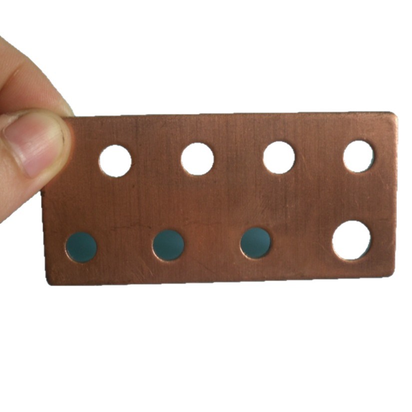 New Energy Copper Busbar Connection Piece T2 Copper Bending Busbar Connection Conductive Piece Phosphor Copper Brass Contact Piece