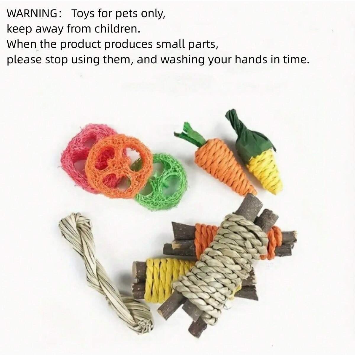 Cross-border strict selection of pet rabbit guinea pig fun toy hamster rabbit rabbit molars suit pet molars snacks