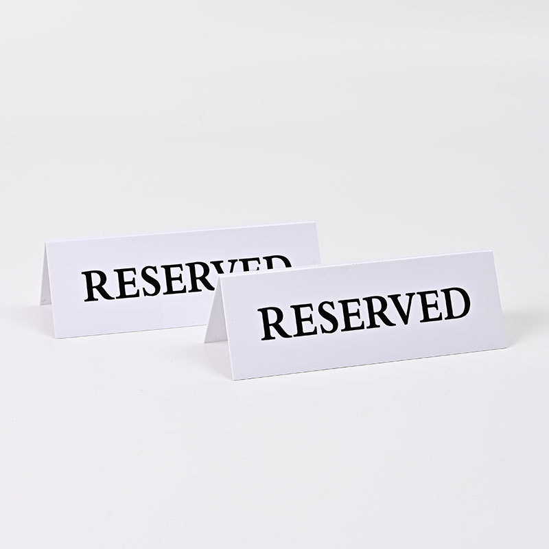 Seat Reservation Acrylic Inverted Triangle Table Card Customized Hotel Restaurant Reservation Table Hotel Reservation Display Card