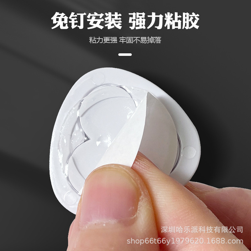 Adhesive Three-Bead Universal Wheel Ball Bearing, Punch-Free Pulley, Load-Bearing and Wear-Resistant Household Hardware Universal Caster, Removable