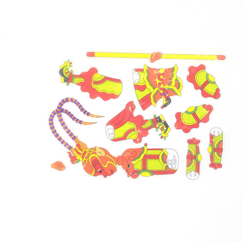 in stock Wholesale Intangible Cultural Heritage Shadow Play Journey to the West Wooden Figure Monkey King Game Children's Day Handmade Material Bag