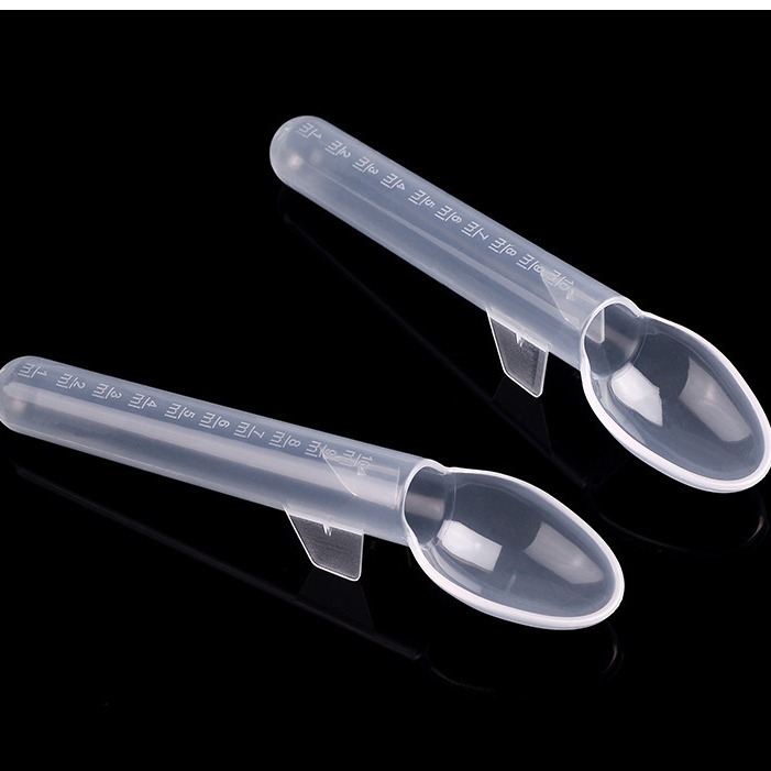 Factory Direct Sales Transparent Baby Medicine Feeding Spoon Baby Portable pp Feeding Spoon Infant Feeding Spoon Wholesale