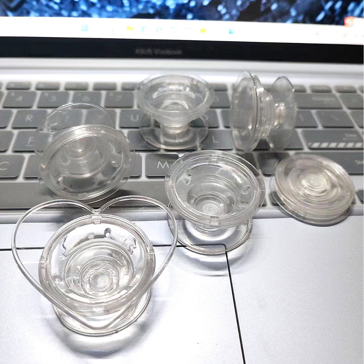 Прозрачный воздушный мешок для мобильного телефона, плоская выемка, прозрачный воздушный мешок, акриловый клей, выдвижной ленивый держатель для мобильного телефона