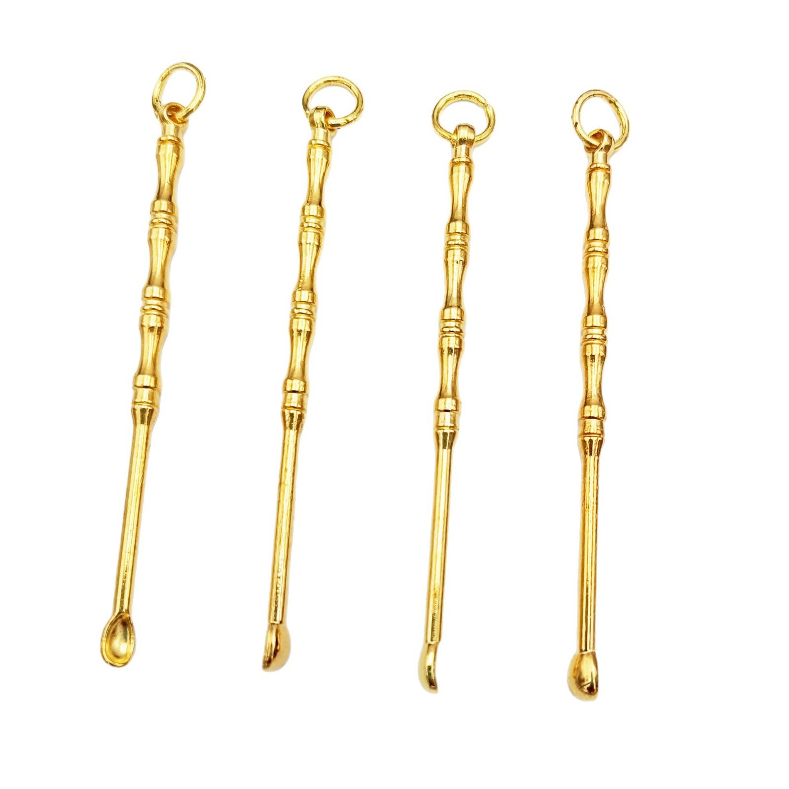 Creative and Exquisite Gold-Plated Silver Ear Pick, Handmade Old-Fashioned Silver Ear Scoop, Easy to Carry