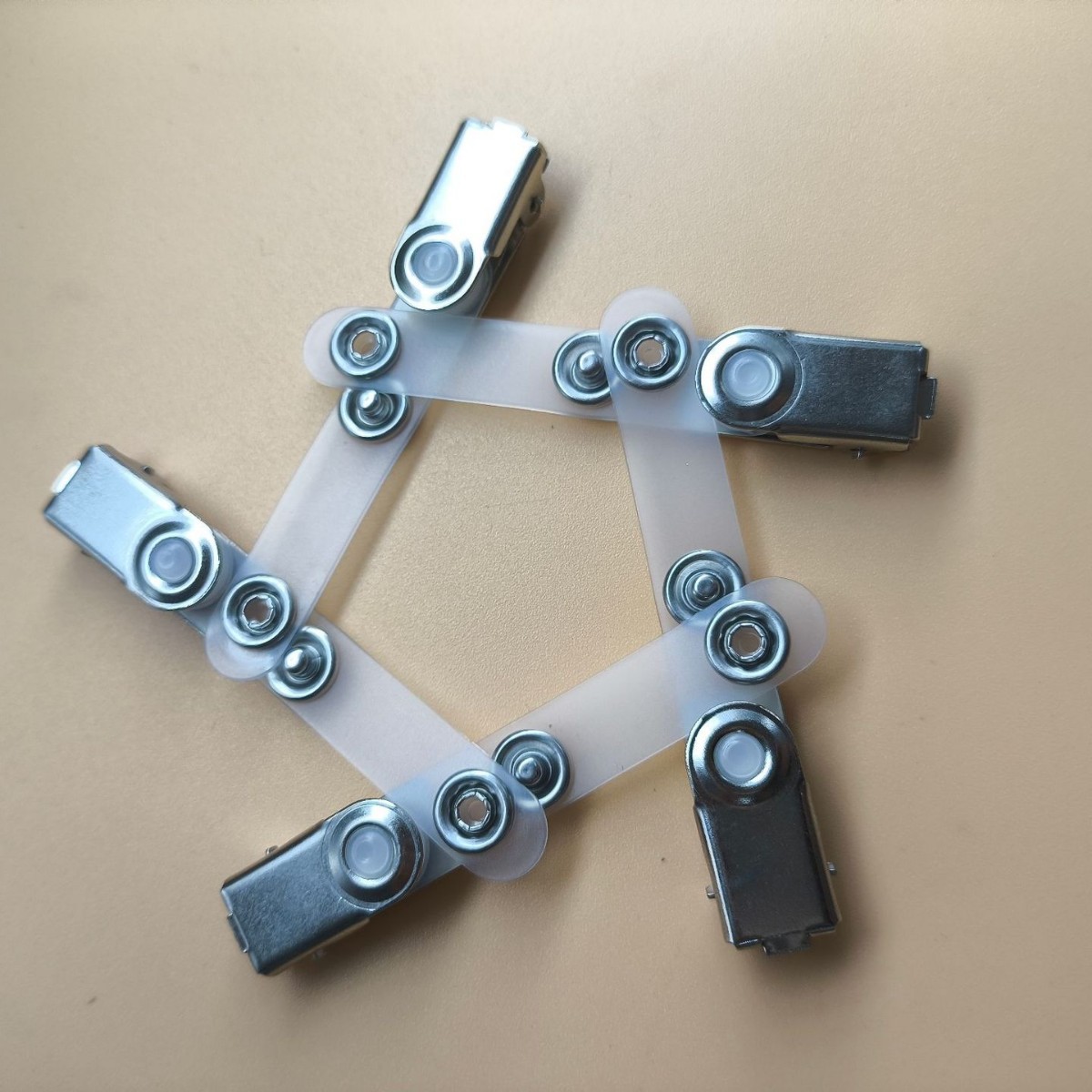 Transparent Pe Tape Metal Badge Clip Brand Clip Twill Clip Business Card Clip Factory Direct Sales Customizable Pattern