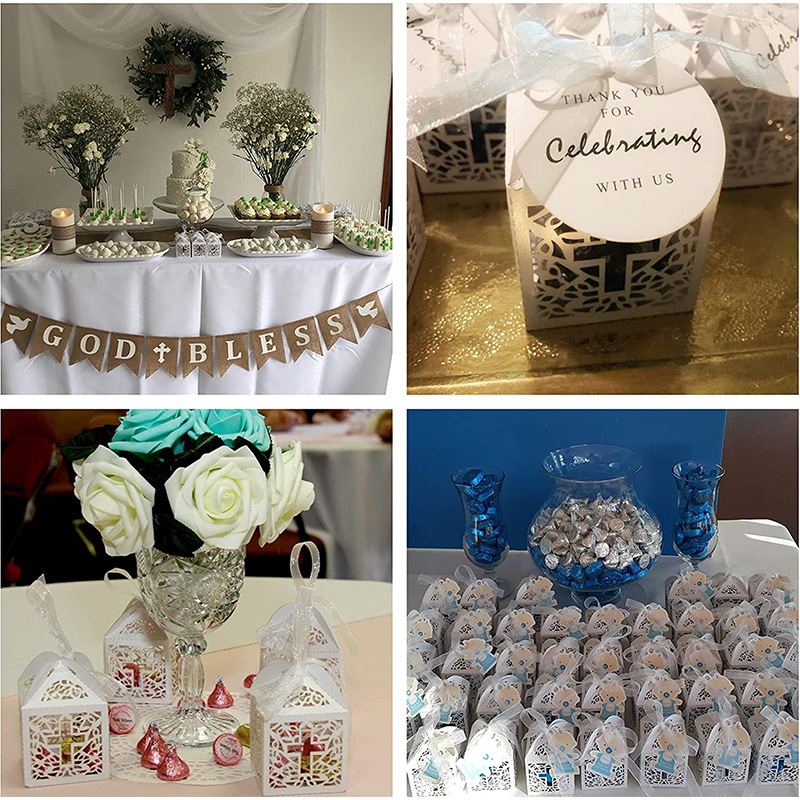 Amazon Cross Hollow Candy Box Wedding Party Decoration Supplies Candy Bag Communion Gift Candy Box