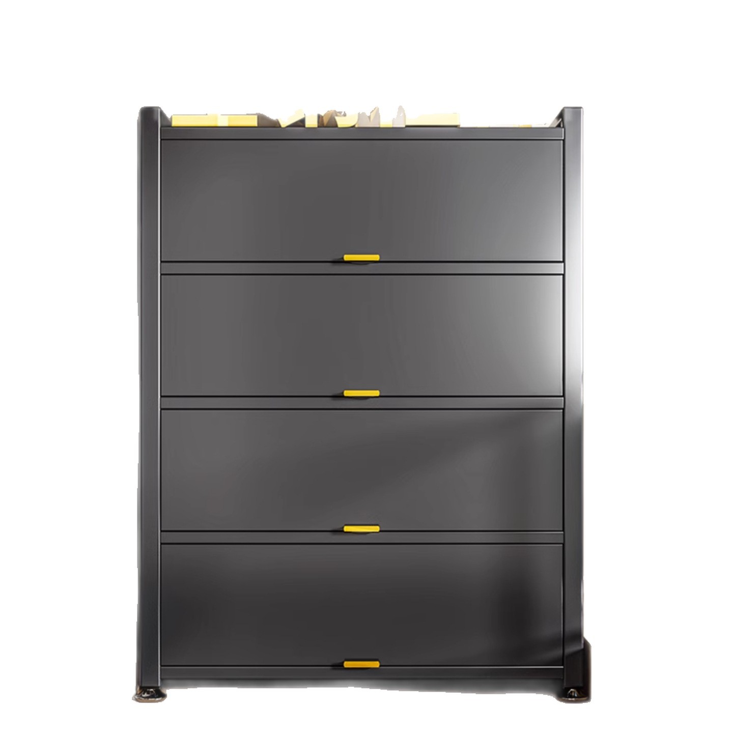 Balcony Storage Cabinet Household Wall-Mounted Integrated Utility Cabinet Multi-Layer Bookcase Large-Capacity Storage Rack Floor-Standing Storage Cabinet