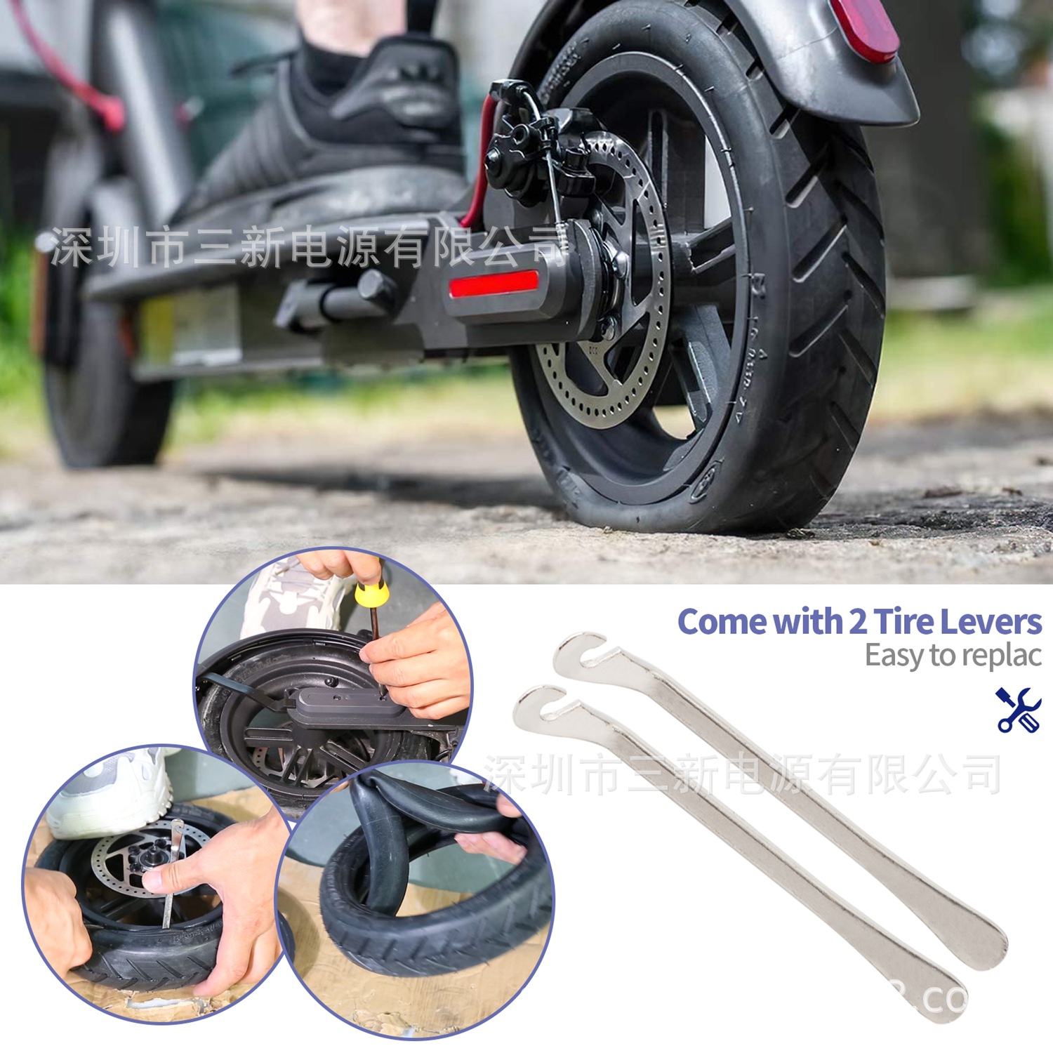 Universal Xiaomi M365 electric scooter accessories 8.5 inch motor thickened inner tube rubber belt nipple cover