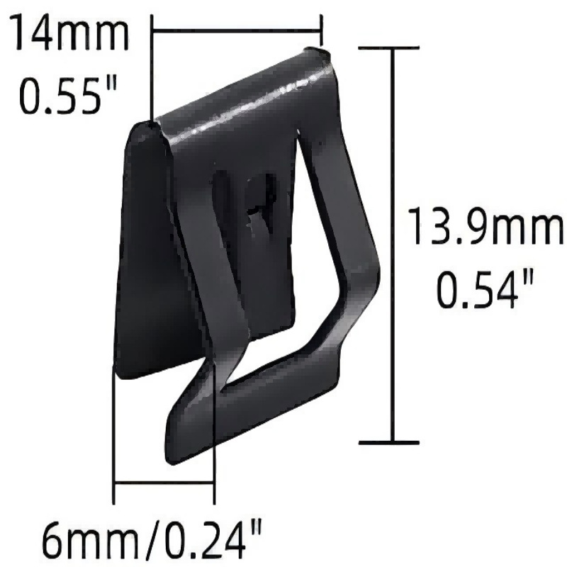 Car Metal Dashboard Center Console U-Shaped Iron Clip Clip Wheel Eyebrow, Interior Panel A-Type Seat Buckle Stamping Parts